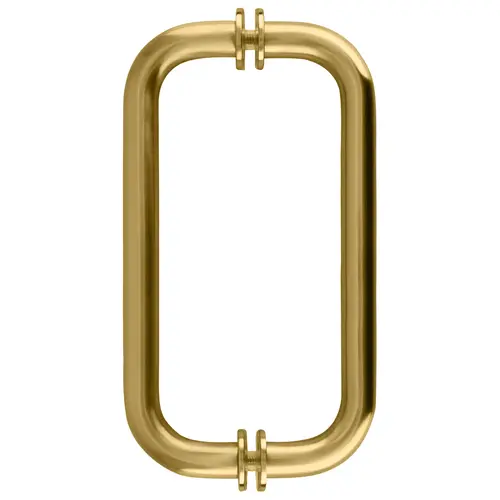 BM Series 8" Tubular Back-To-Back Pull Handle, Brass Material, 8" Center To Center, Satin Brass Finish