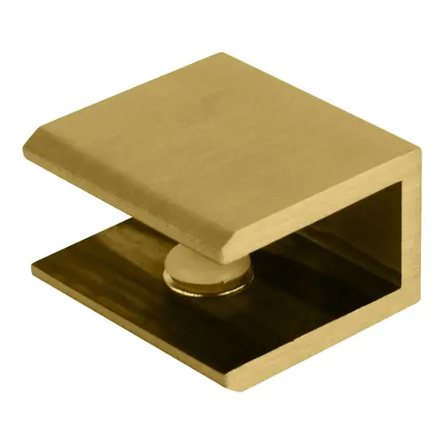 CRL Satin Brass Square Interior Shower Shelf Clamp