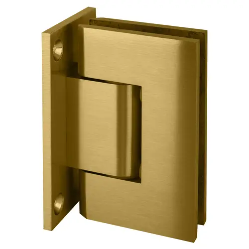 Satin Brass Geneva 337 Series Adjustable Wall Mount Full Back Plate Hinge Satin Brass Geneva 337 Series Adjustable Wall Mount Full Back Plate Hinge