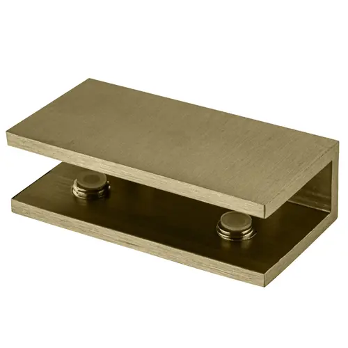 CRL Brushed Bronze No-Drill Fixed Panel Glass Clamp CRL Brushed Bronze No-Drill Fixed Panel Glass Clamp