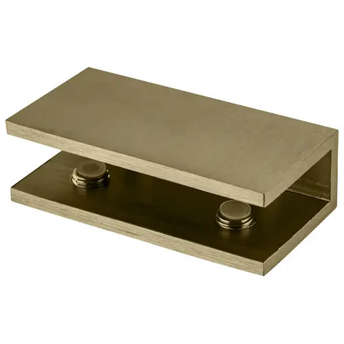 CRL Brushed Bronze No-Drill Fixed Panel Glass Clamp Solid Brass