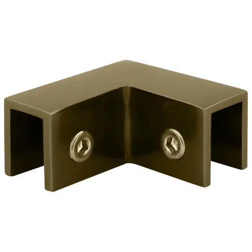 Brushed Bronze 90 Degree "Sleeve Over" Glass Clamp