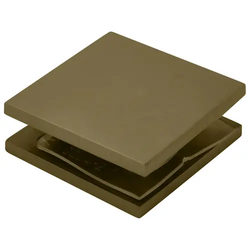 CRL Brushed Bronze Square Hole-in-Glass Fixed Panel U-Clamp