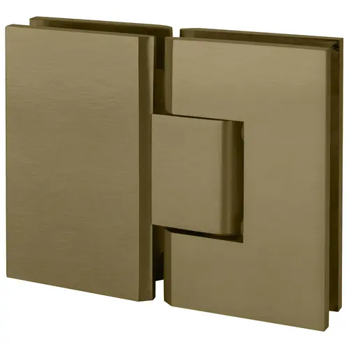 CRL Brushed Bronze Vienna 180 Glass-to-Glass Hinge 3/8" to 1/2"