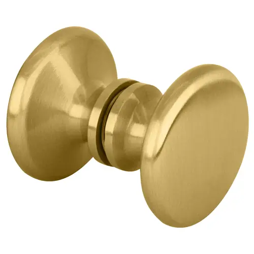 Satin Brass Traditional Style Back-to-Back Shower Door Knobs Satin Brass Traditional Style Back-to-Back Shower Door Knobs
