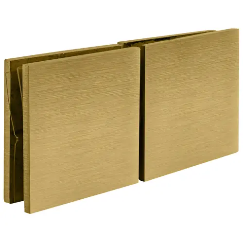 Satin Brass Square 180 Degree Glass-to-Glass Movable Transom Clamp Satin Brass Square 180 Degree Glass-to-Glass Movable Transom Clamp