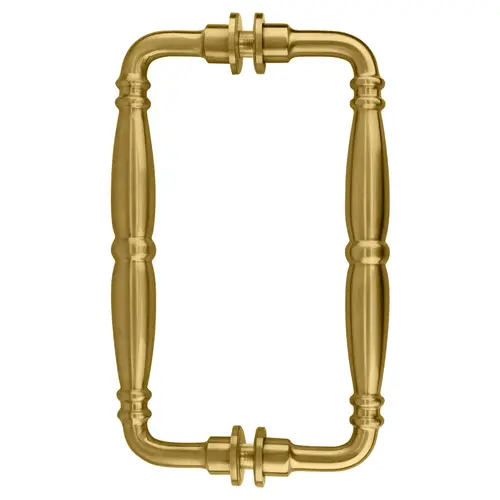 Satin Brass 8" Victorian Style Back-to-Back Pull Handles