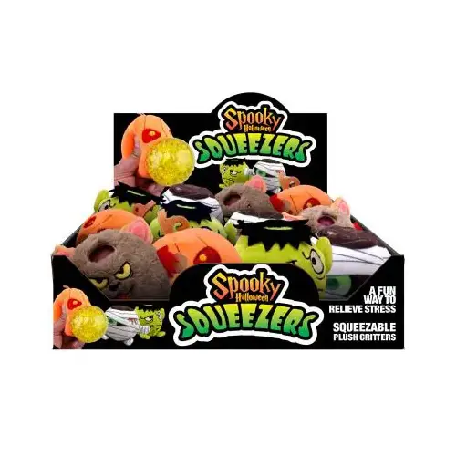 Squeeze Toy Spooky Halloween Fabric Assorted - pack of 12 Squeeze Toy Spooky Halloween Fabric Assorted - pack of 12