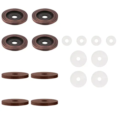 Antique Brushed Copper Replacement Washers for Back-to-Back Solid Pull Handle Antique Brushed Copper Replacement Washers for Back-to-Back Solid Pull Handle