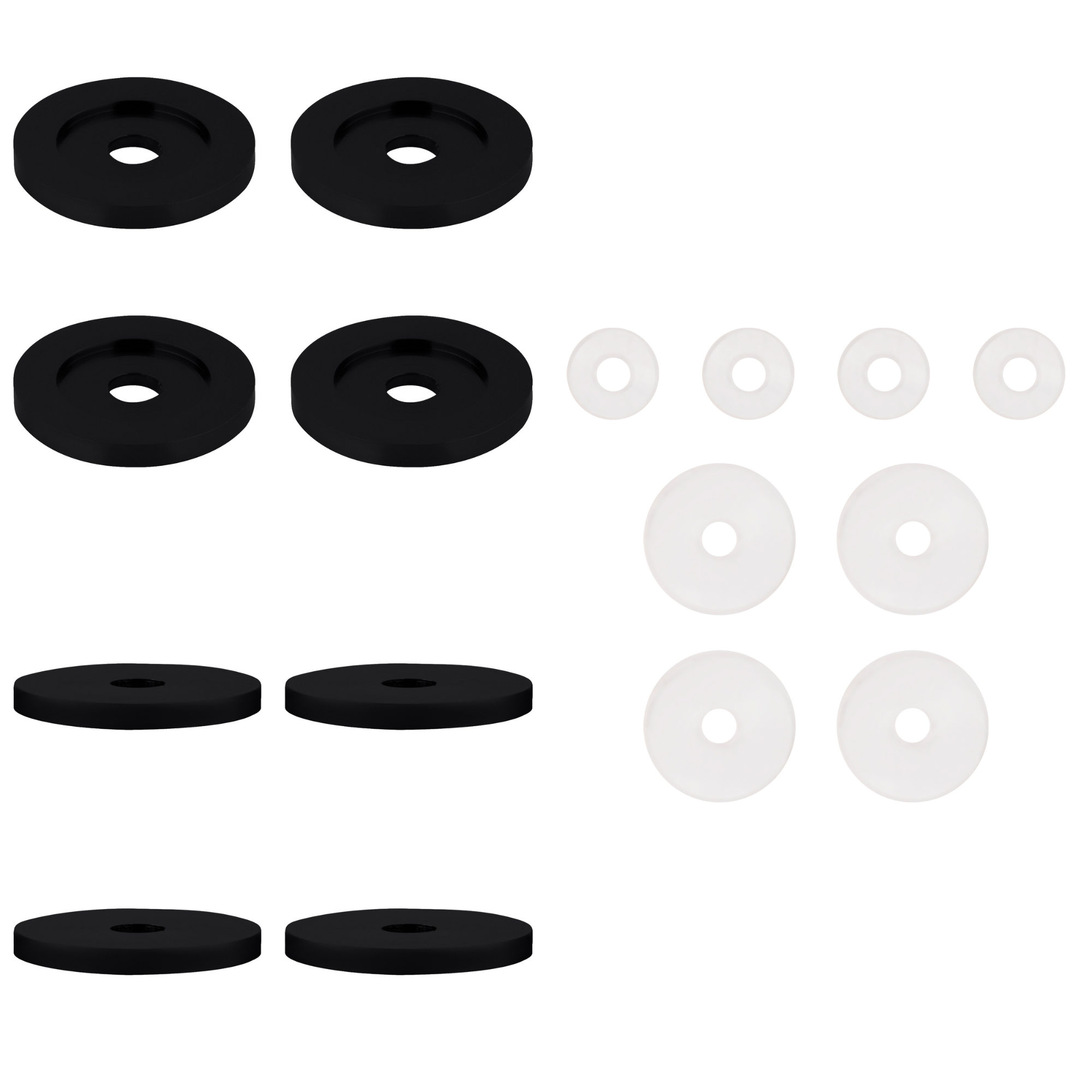 CRL 30WKMBL Matte Black Replacement Washers for Back-to-Back Solid Pull Handle