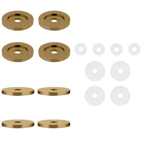Satin Brass Replacement Washers for Back-to-Back Solid Pull Handle Satin Brass Replacement Washers for Back-to-Back Solid Pull Handle