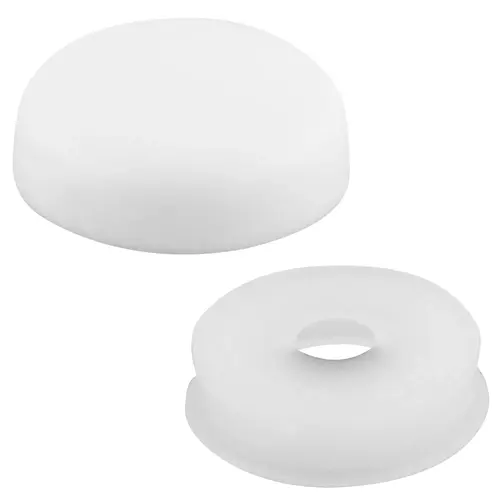 White Countersunk Small Snap Cap Screw Covers
