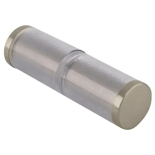 Brushed Nickel Cylinder Style Back-to-Back Shower Door Knobs With Plastic Sleeve