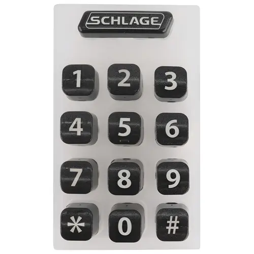 Schlage Electronics 44487247 Keypad Membrane For Co Locks, Rubber Material, Co Series, Replacement Part Keypad Membrane For Co Locks, Rubber Material, Co Series, Replacement Part