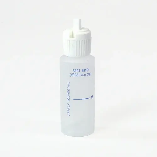 Cyanuric Acid Calibrated Plastic Bottle With Dispenser Cap 15ml