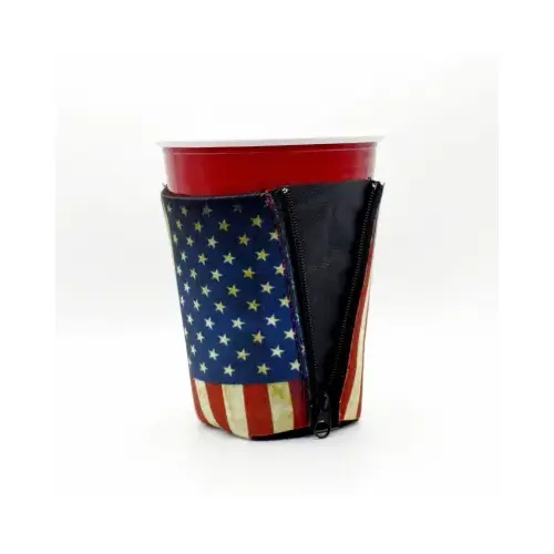 American Flag Rustic Can Koozie American Flag Rustic Can Koozie