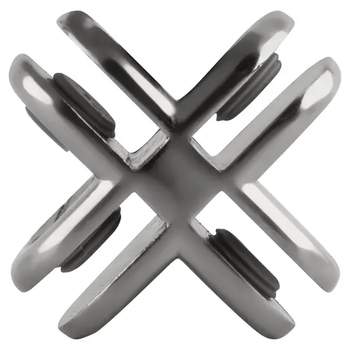 Chrome Four-Way 90 Degree Display Connector