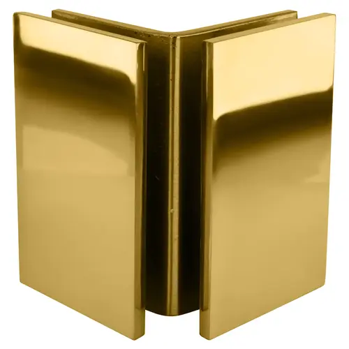 Polished Brass Geneva Series Glass-to-Glass Bracket