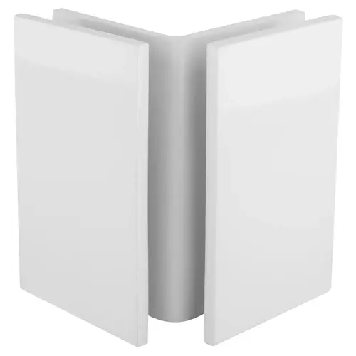 White Geneva Series Glass-to-Glass Bracket White Geneva Series Glass-to-Glass Bracket