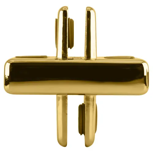 Brass Four-Way 90 Degree Adjustable Shelf Connector Brass Four-Way 90 Degree Adjustable Shelf Connector