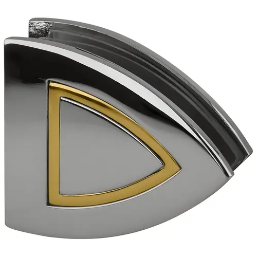 Chrome with Gold Accents Cathedral Series Fixed Panel U-Clamp Chrome with Gold Accents Cathedral Series Fixed Panel U-Clamp