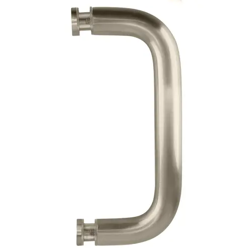 Brushed Nickel 6" Single-Sided Solid 3/4" Diameter Pull Handle Without Metal Washers