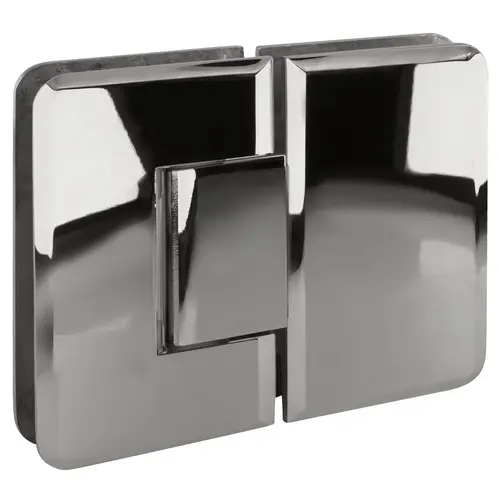 Polished Chrome Pinnacle 180 Series 180 Degree Glass-to-Glass Standard Hinge