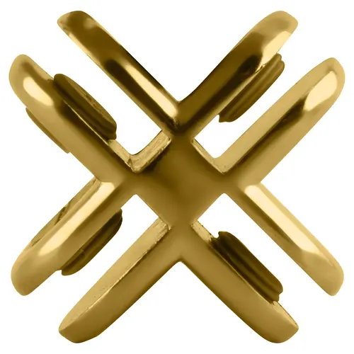Brass Four-Way 90 Degree Display Connector Brass Four-Way 90 Degree Display Connector