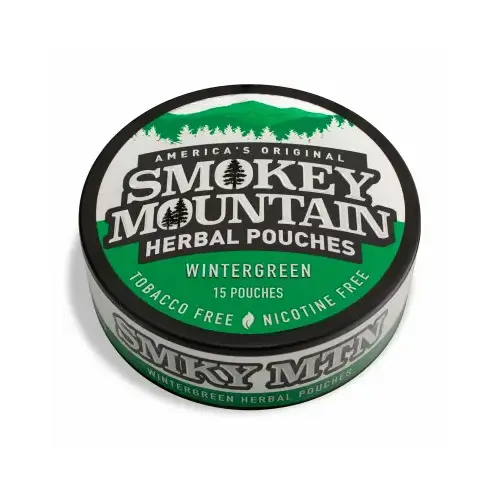 Smokey Mountain 03760 Caffeinated Pouch, Wintergreen, 15 Count, Can