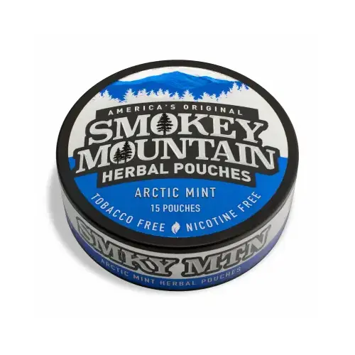 Smokey Mountain 03775 Caffeinated Pouch, Arctic Mint, 15 Count, Can