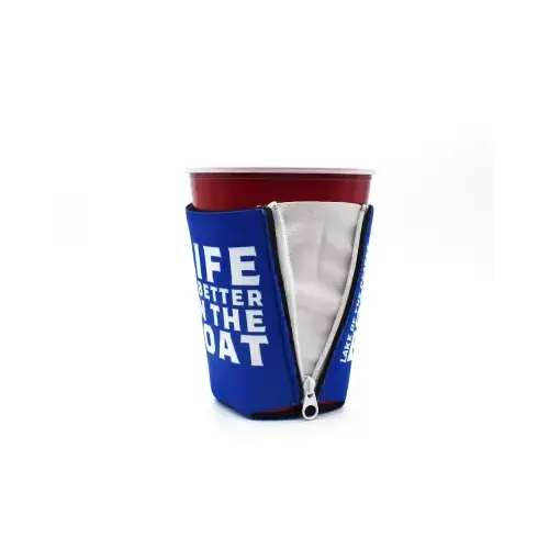 Life is Better on the Boat Blue Can Koozie Life is Better on the Boat Blue Can Koozie
