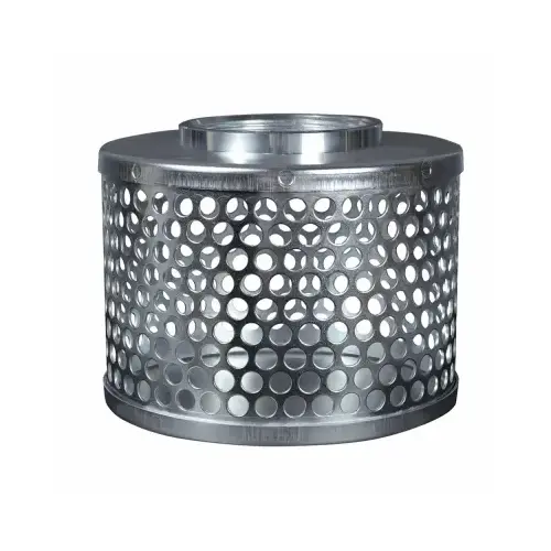 Plated Steel Round Hole Suction Strainer, 1-1/2 In.