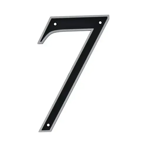 Number 6" Reflective Black Plastic Nail-On 7 - pack of 3 Number 6" Reflective Black Plastic Nail-On 7 - pack of 3