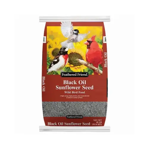 Feathered Friend Black Oil Sunflower Seed Wild Bird Food, 40 lb bag Feathered Friend Black Oil Sunflower Seed Wild Bird Food, 40 lb bag