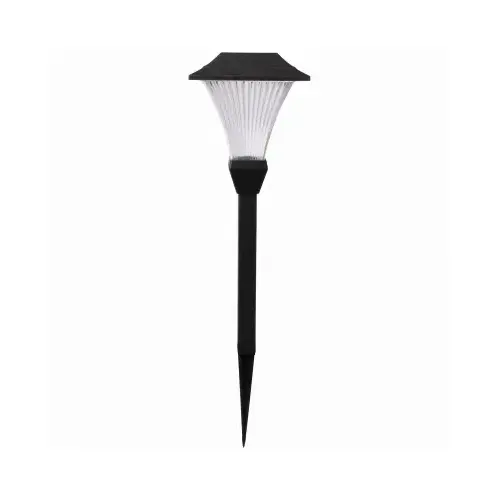 Solar Path Lights, Black Plastic pack of 4 Solar Path Lights, Black Plastic pack of 4