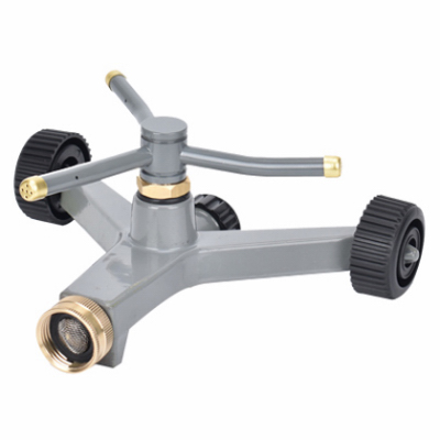 ZHEJIANG HONGCHEN IRRIGATION 10056 3-Arm Rotary Sprinkler, Metal, 1,386 Sq. Ft. Coverage