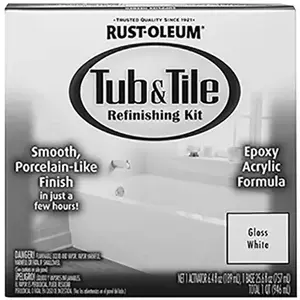 Rust-Oleum 7860519 SPECIALTY Tub and Tile Refreshing Kit, Liquid, Solvent-Like, White, 1 qt Box