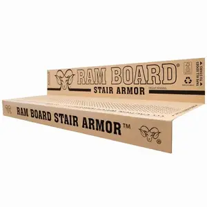 Ram Board RBSA36-EN/SP9PK Stair Armor RBSA 36-FR/EN Stair Protector, 19 in L, 34 in W Brown - pack of 6