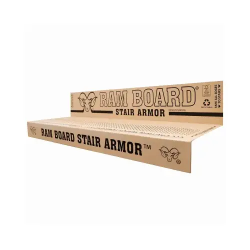 Stair Armor RBSA 36-FR/EN Stair Protector, 19 in L, 34 in W Brown - pack of 6