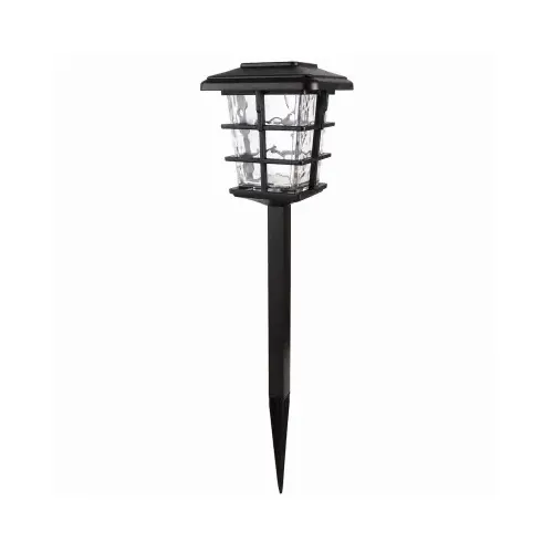 Large Solar Stake Lights, Black Metal/Plastic pack of 4 Large Solar Stake Lights, Black Metal/Plastic pack of 4