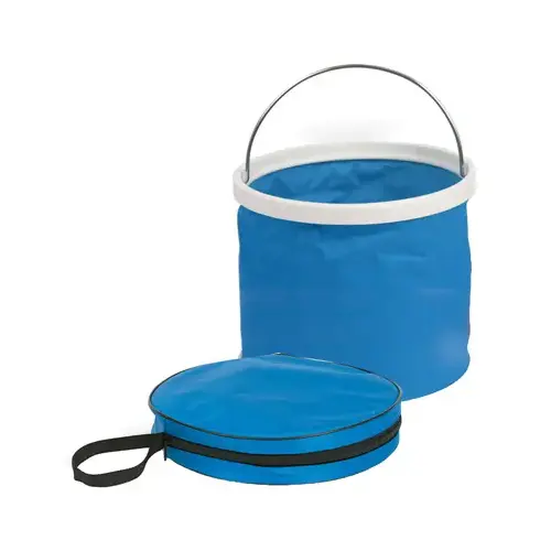 Collapsible Bucket, Blue, 9-1/4 in H