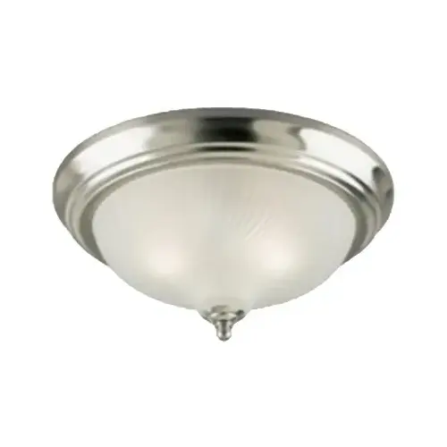 00 Flush Mount Ceiling Fixture, 2-Lamp, Brushed Nickel Fixture 00 Flush Mount Ceiling Fixture, 2-Lamp, Brushed Nickel Fixture
