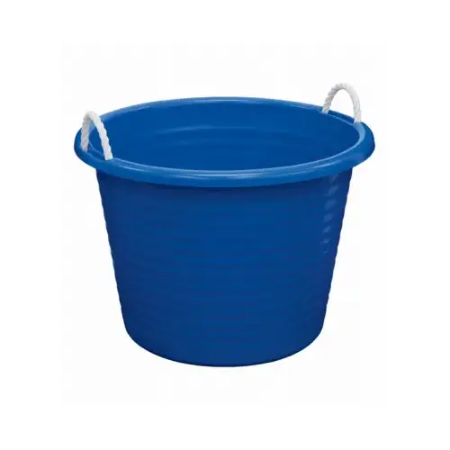 Rope-Handle Utility Tub, Black, 17-Gallons - pack of 6