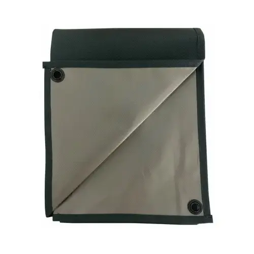 Picnic Blanket/Tarp, Red/Silver, 5 x 7-Ft.