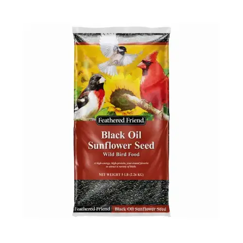 Black Oil Sunflower Seed Wild Bird Food, 5-Lb. Bag Black Oil Sunflower Seed Wild Bird Food, 5-Lb. Bag