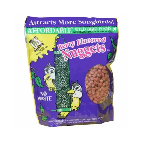 Nuggets Bird Food, High-Energy, Berry Flavor, 27 oz Bag