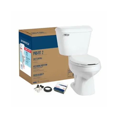 Complete Toilet Kit Pro-Fit 2 1.6 gal White Elongated White Complete Toilet Kit Pro-Fit 2 1.6 gal White Elongated White