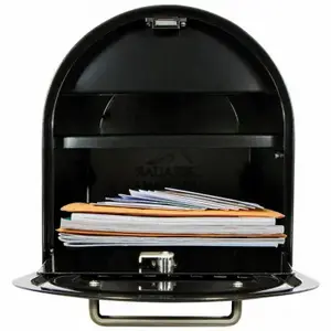 Gibraltar Mailboxes MB981B01 Reliant Large, Locking, Post Mount Mailbox, Black