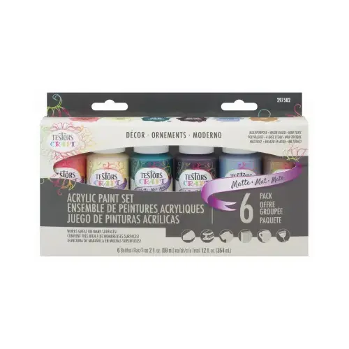Craft Paint Set Matte Assorted Interior 12 oz Assorted - pack of 6 Craft Paint Set Matte Assorted Interior 12 oz Assorted - pack of 6