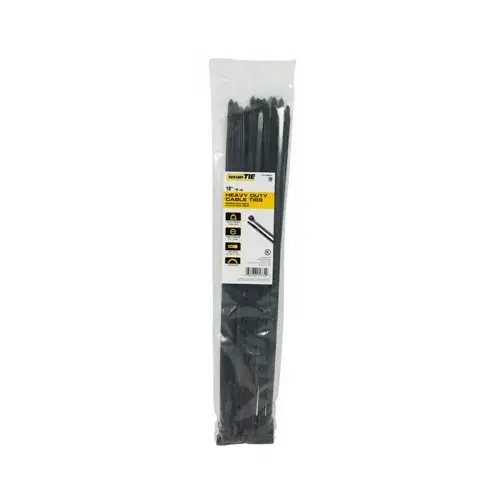 Heavy Duty Cable Tie, UV Black, 18-In - pack of 50 Heavy Duty Cable Tie, UV Black, 18-In - pack of 50
